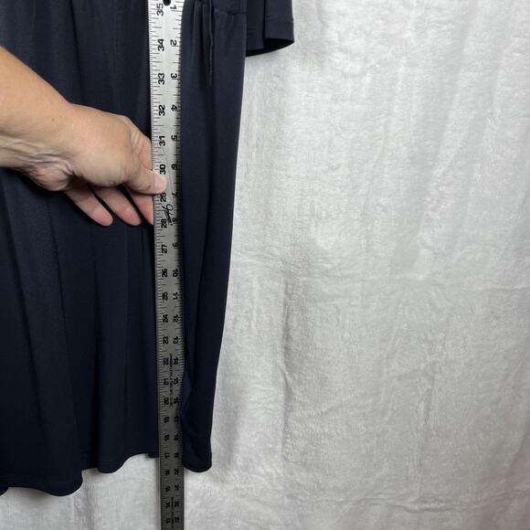 Michael Kors Women's Navy Blue Gold Zippered Scoop Neck Dress Sz XXL Plus 2XL - Picture 12 of 16